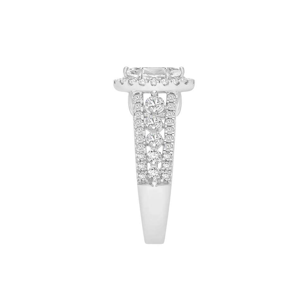 Lab Grown Diamond Marquise-Cut Halo Engagement Ring in 14K White Gold (1 1/2 ct. tw.) – Image 3 of 4