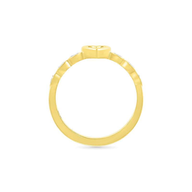 Diamond Accent Heart Ring in 10K Yellow Gold&nbsp; – Image 2 of 5