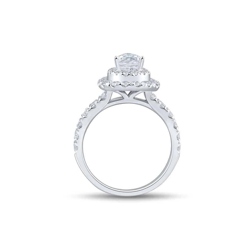 Diamond Pear Halo Engagement Ring in 10K White Gold (1 1/2 ct. tw.) – Image 3 of 3