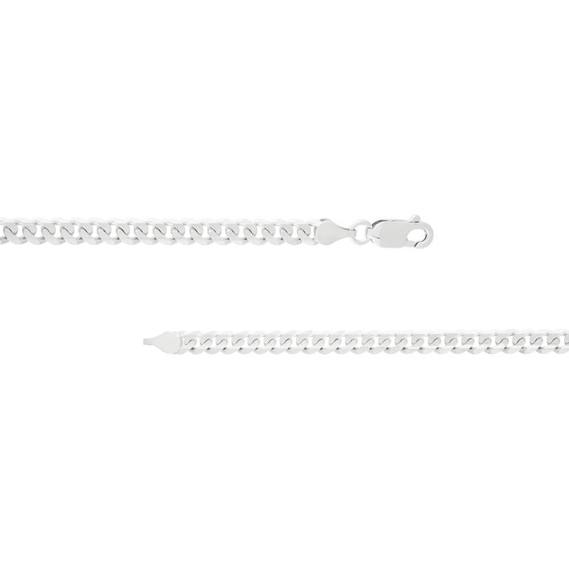 Solid Curb Chain in 14K White Gold. 4MM, 22&quot; – Image 2 of 3