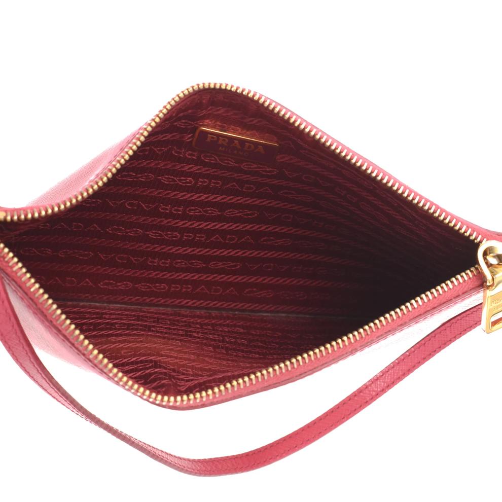 Pre-Owned Prada Saffiano Pouch Small Clutch – Image 3 of 8