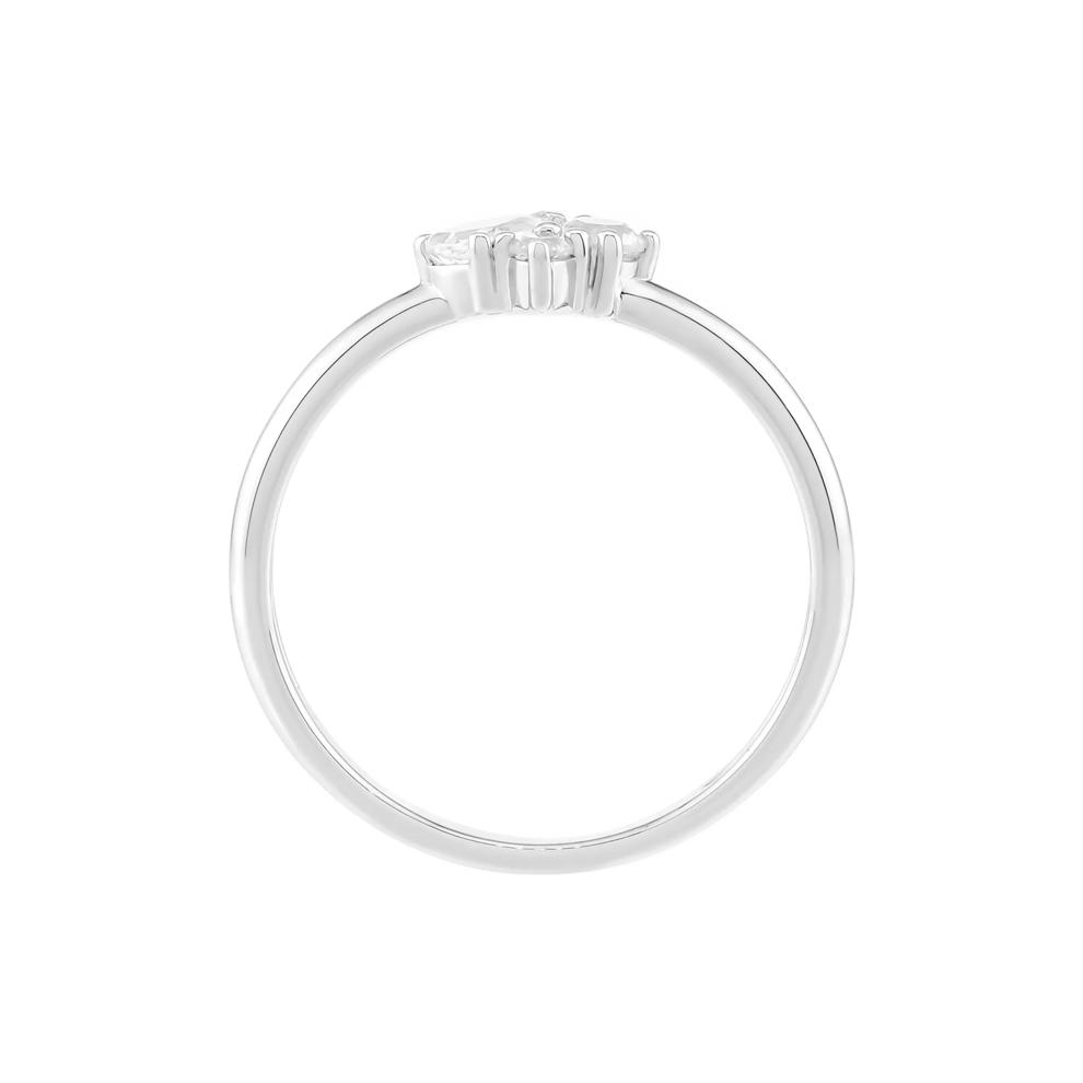 Lab-Created White Sapphire Three-Stone Stack Ring in Sterling Silver – Image 2 of 3