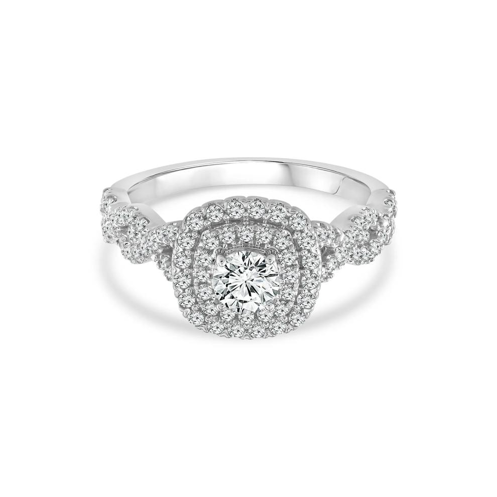 Lab Grown Diamond Engagement Ring in 10K White Gold (1 ct. tw.) – Image 1 of 3