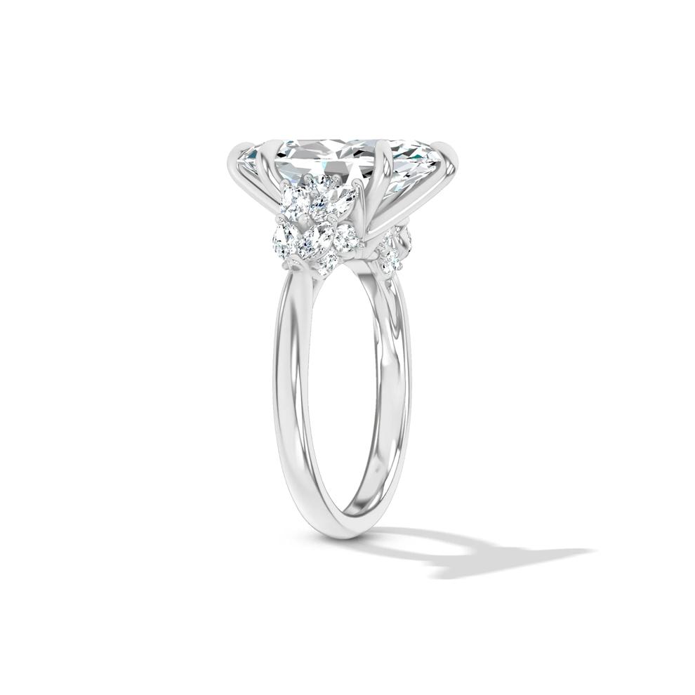 Lab Grown Diamond Marquise Center Engagement Ring in 14K White Gold (3 3/4 ct. tw.) – Image 3 of 4