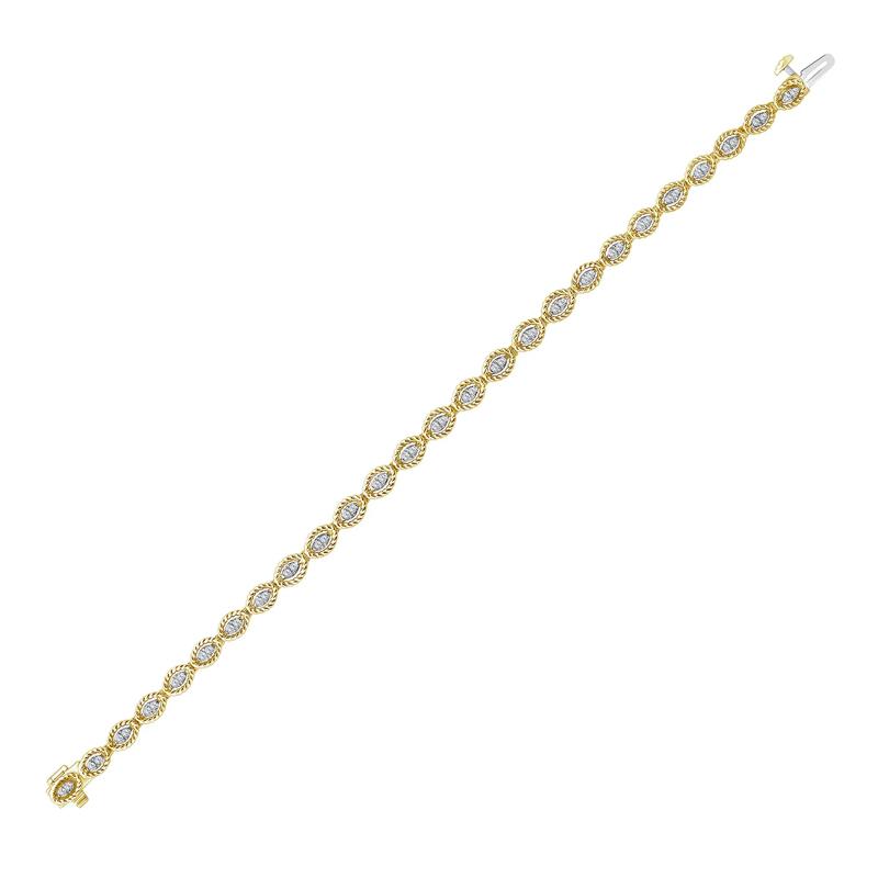 Diamond Link Bracelet in 10K Yellow Gold &#40;1/2 ct. tw.&#41; – Image 2 of 3