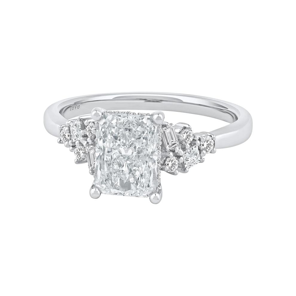 Jolie Lab Grown Diamond Radiant-Cut Engagement Ring in Platinum (2 3/8 ct. tw.) – Image 5 of 5