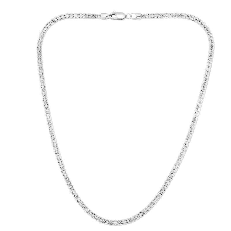 Solid Curb Chain in 14K White Gold, 3.1MM, 18&quot; – Image 2 of 3