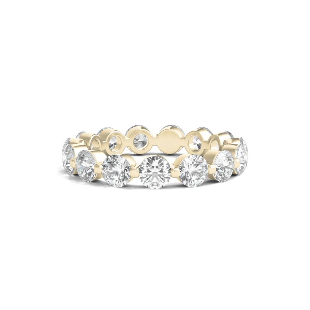 Round-Cut Diamond Shared Prong Eternity Band in 14k Yellow Gold (3 ct. tw.) – Image 1 of 3