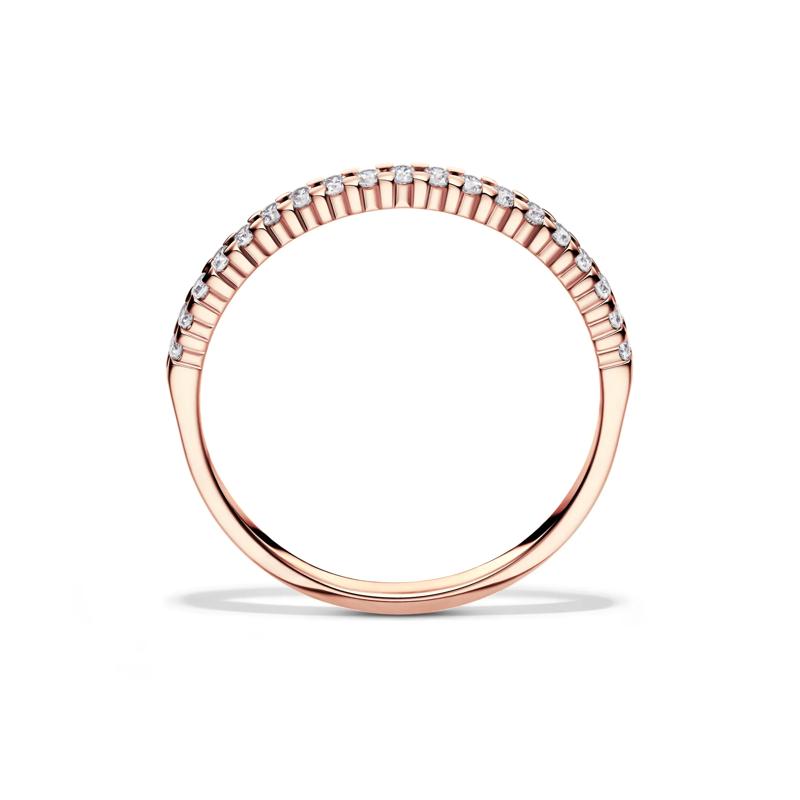 Lab Grown Diamond Anniversary Band in 10k Rose Gold &#40;1/7 ct. tw.&#41;  – Image 2 of 4