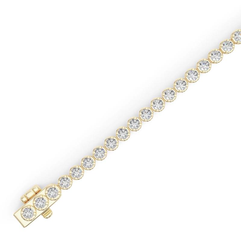 Lab Grown Diamond Tennis Bracelet in 14K Yellow Gold (5 5/8 ct. tw.) – Image 3 of 4