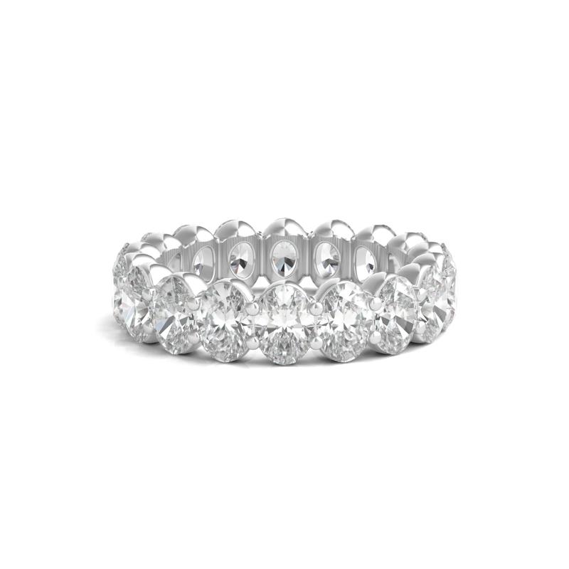 Oval-Cut Diamond Eternity Band in Platinum &#40;6 ct. tw.&#41; – Image 1 of 3