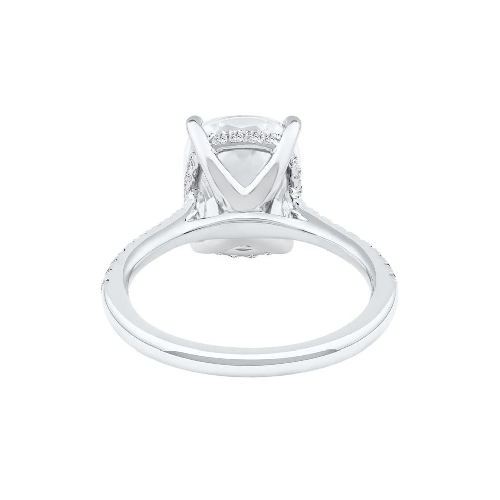 Lab Grown Diamond Cushion-Cut Engagement Ring in 14K White Gold (5 1/3 ct. tw.) – Image 4 of 4