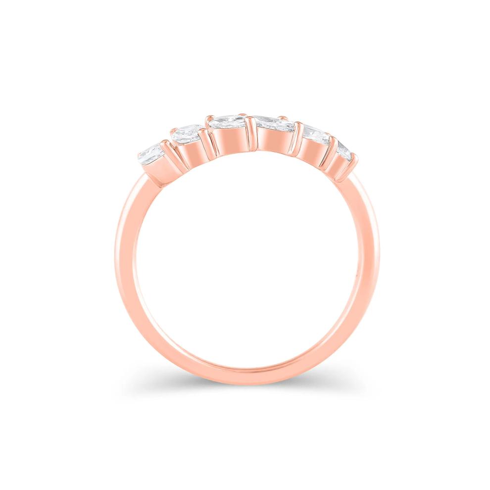 Lab Grown Diamond Marquise-Cut Contour Band in 14K Rose Gold (3/4 ct. tw.) – Image 2 of 3