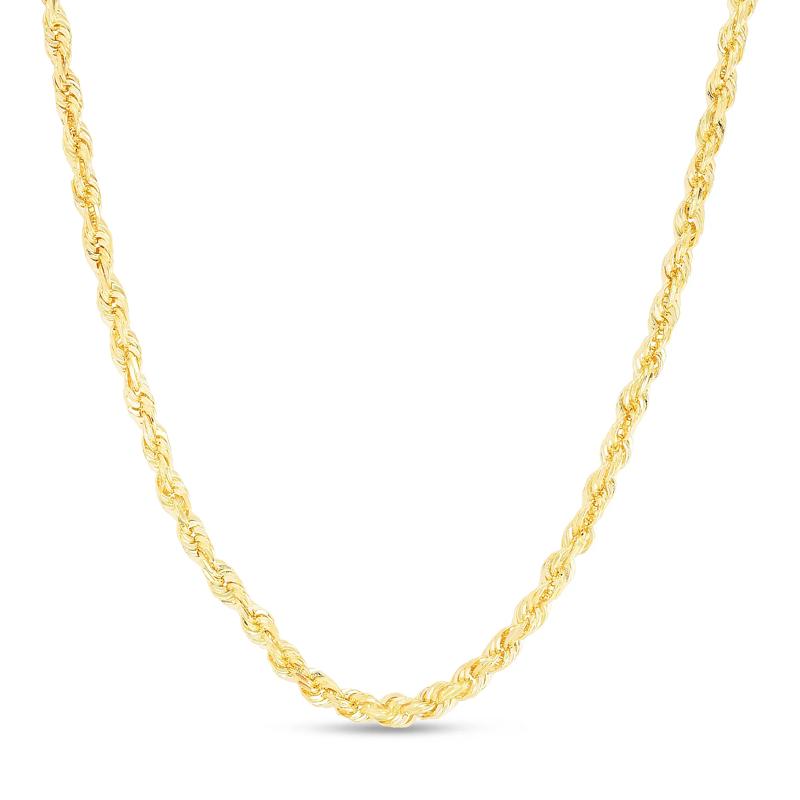 Diamond-Cut Solid Rope Chain in 14K Yellow Gold, 5MM, 20&rdquo;  – Image 1 of 2