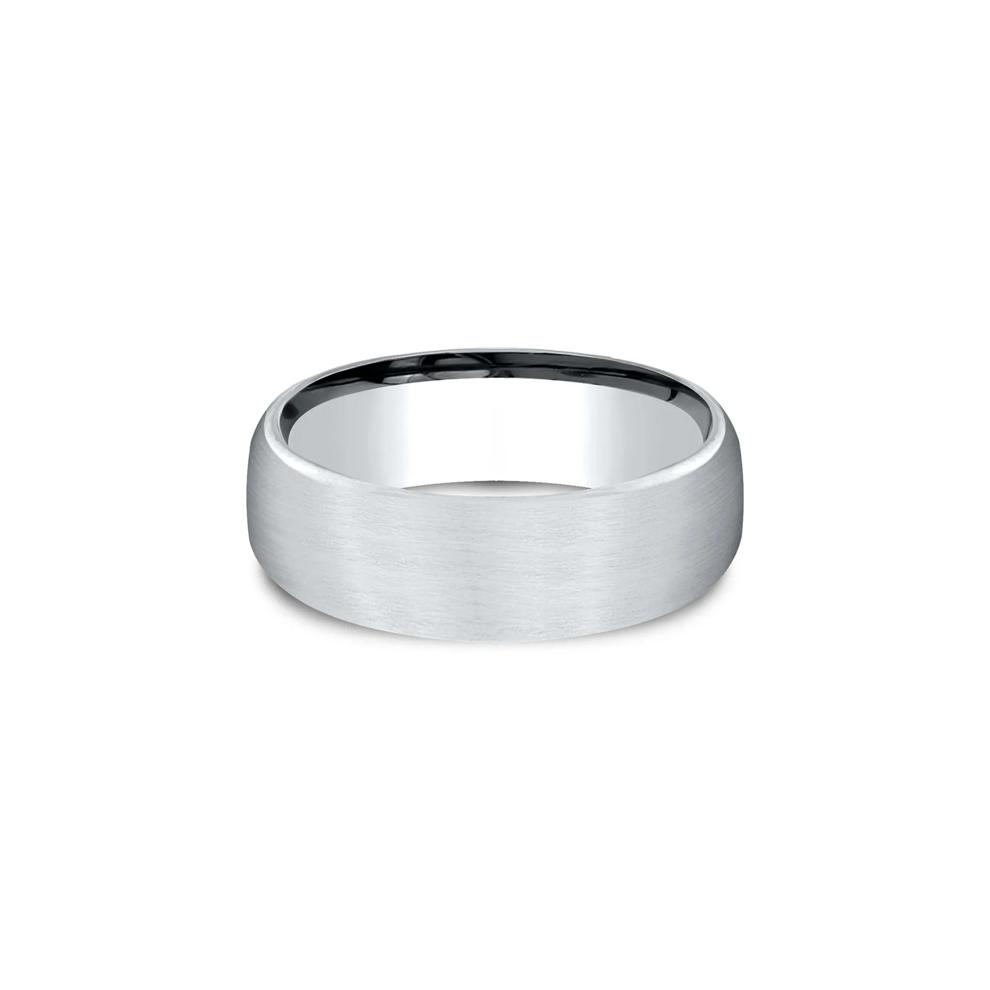 Wedding Band in Platinum, 7.5 MM – Image 1 of 3
