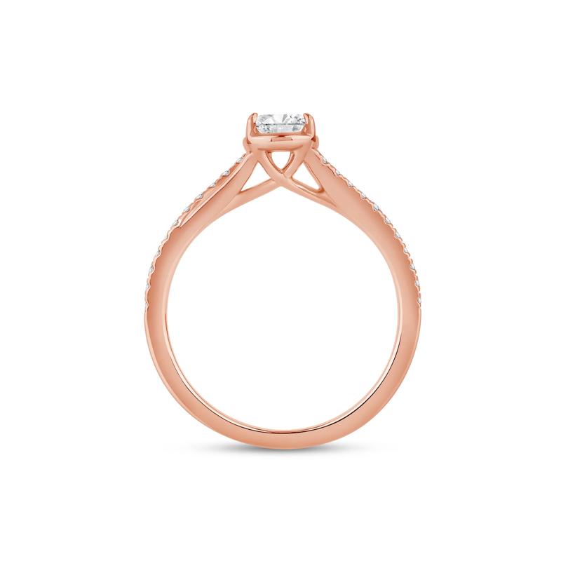 Pear-Shaped Diamond Engagement Ring in 14K Rose Gold &#40;5/8 ct. tw.&#41; – Image 2 of 4