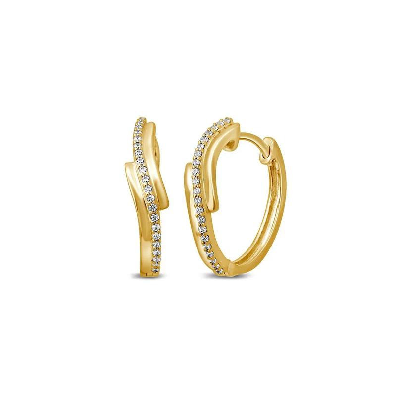 1/10 ct. tw. Diamond Huggie Hoop Earrings – Image 1 of 1