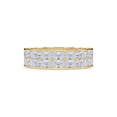 Lab Grown Diamond Double Row Eternity Band in 14K Yellow Gold (4 ct. tw.)
