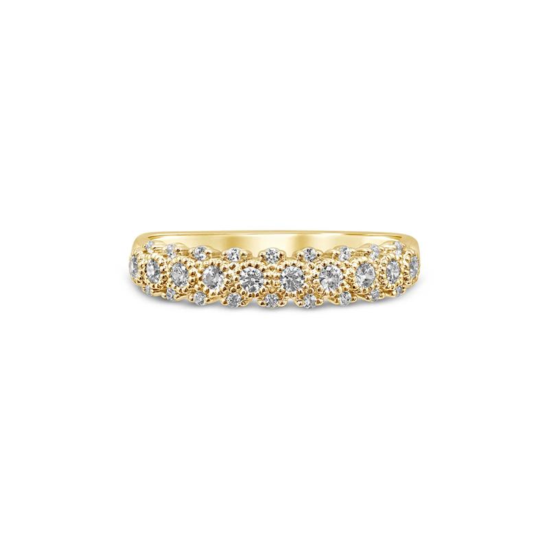 Diamond Anniversary Band with Milgrain Beads in 10K Yellow Gold &#40;1/3 ct. tw.&#41; – Image 1 of 3