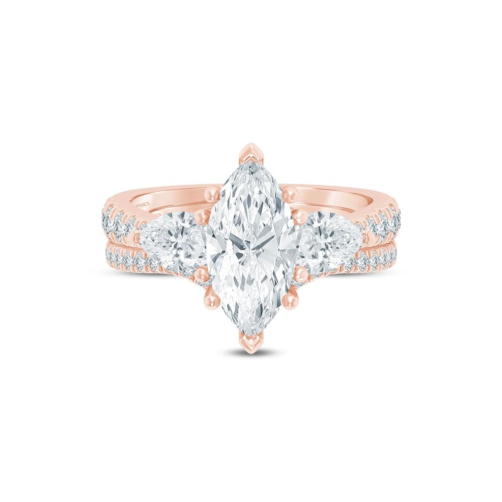 Kyra Lab Grown Diamond Bridal Set in 14K Rose Gold (3 5/8 ct. tw.) – Image 1 of 3