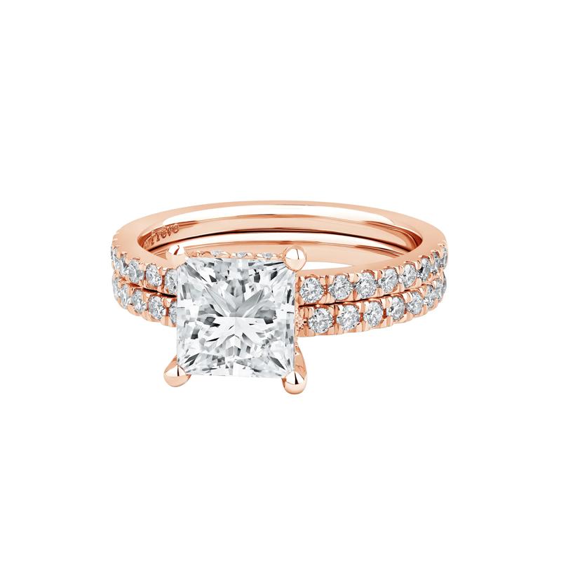 Charlotte Lab Grown Diamond Engagement Ring in 14K Rose Gold &#40;2 3/4 ct. tw.&#41; – Image 4 of 4