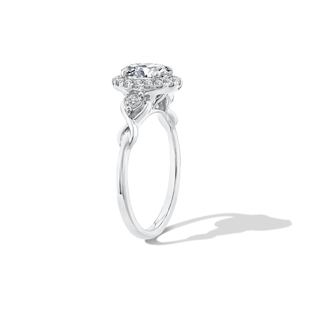 Lab Grown Diamond Oval Engagement Ring in 10K White Gold (1 1/3 ct. tw.) – Image 3 of 4