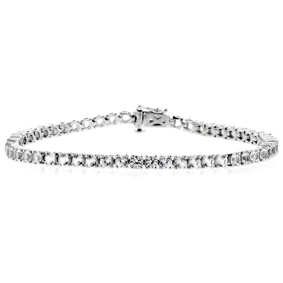 Lab Created White Sapphire Bracelet in Sterling Silver – Image 1 of 1