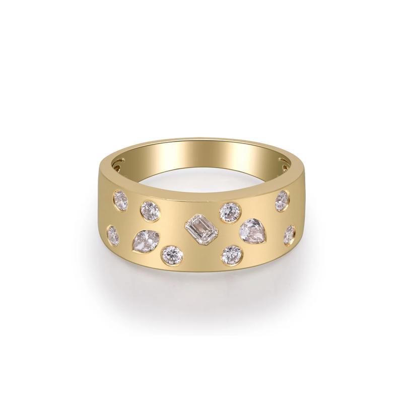 Multi-Cut Diamond Ring in 10K Yellow Gold – Image 2 of 5