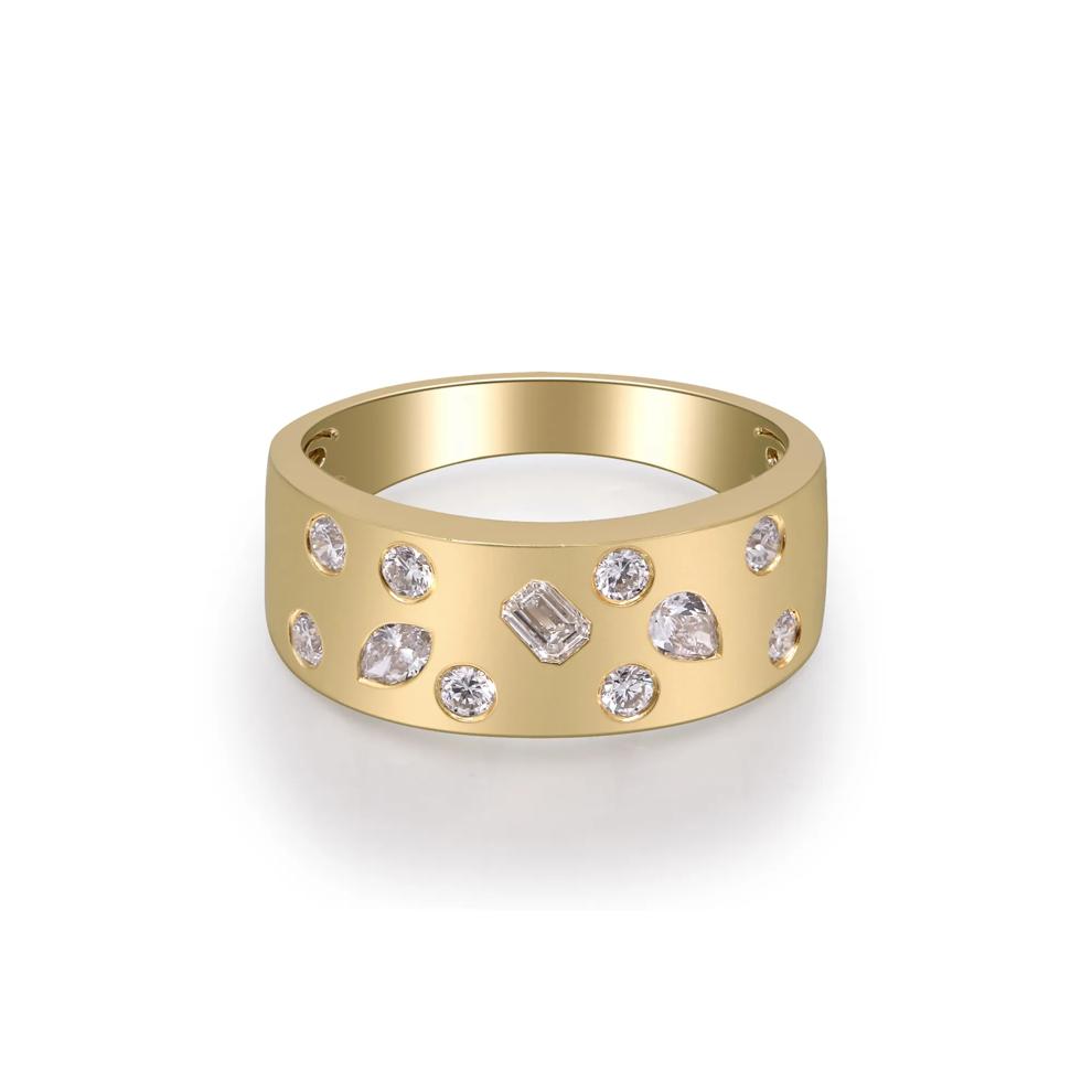 Multi-Cut Diamond Ring in 10K Yellow Gold – Image 2 of 5