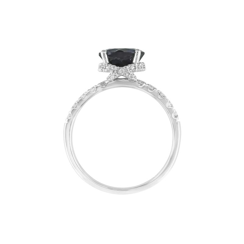 Black Sapphire Ring in 14K White Gold &#40;1/3 ct. tw.&#41; – Image 2 of 3
