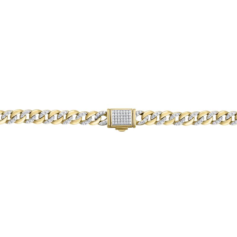 Lab Grown Diamond Solid Cuban Chain in 10K Yellow Gold, 5MM, 22&quot; &#40;3 ct. tw.&#41; – Image 3 of 3
