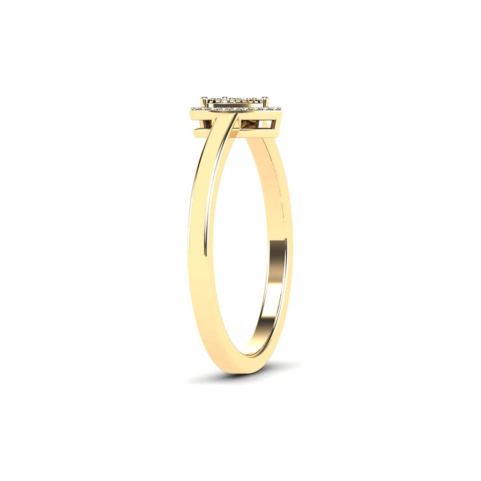 Diamond Halo Heart Ring in 14K Yellow Gold (1/8 ct. tw.) – Image 3 of 4