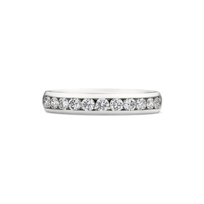 Comfort Fit Channel-Set Diamond Anniversary Band in 14K White Gold (1/2 ct. tw.)