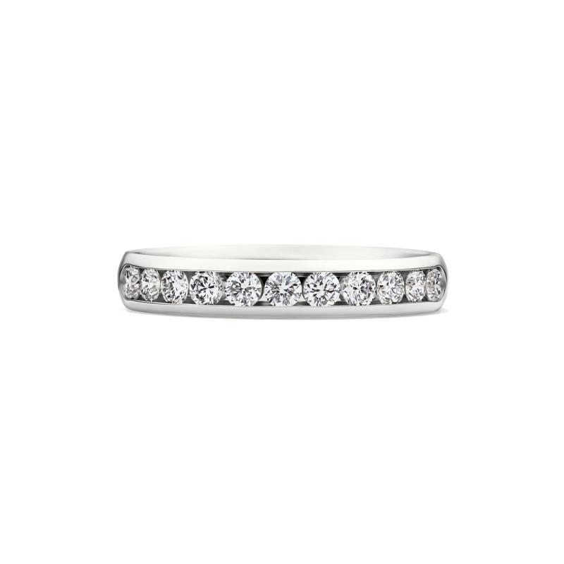 Comfort Fit Channel-Set Diamond Anniversary Band in 14K White Gold &#40;1/2 ct. tw.&#41; – Image 1 of 4