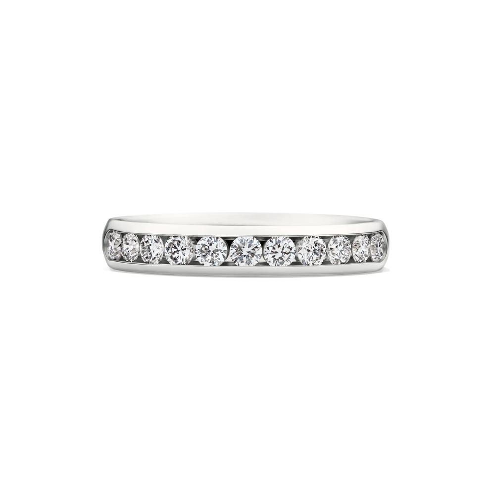Comfort Fit Channel-Set Diamond Anniversary Band in 14K White Gold (1/2 ct. tw.) – Image 1 of 5