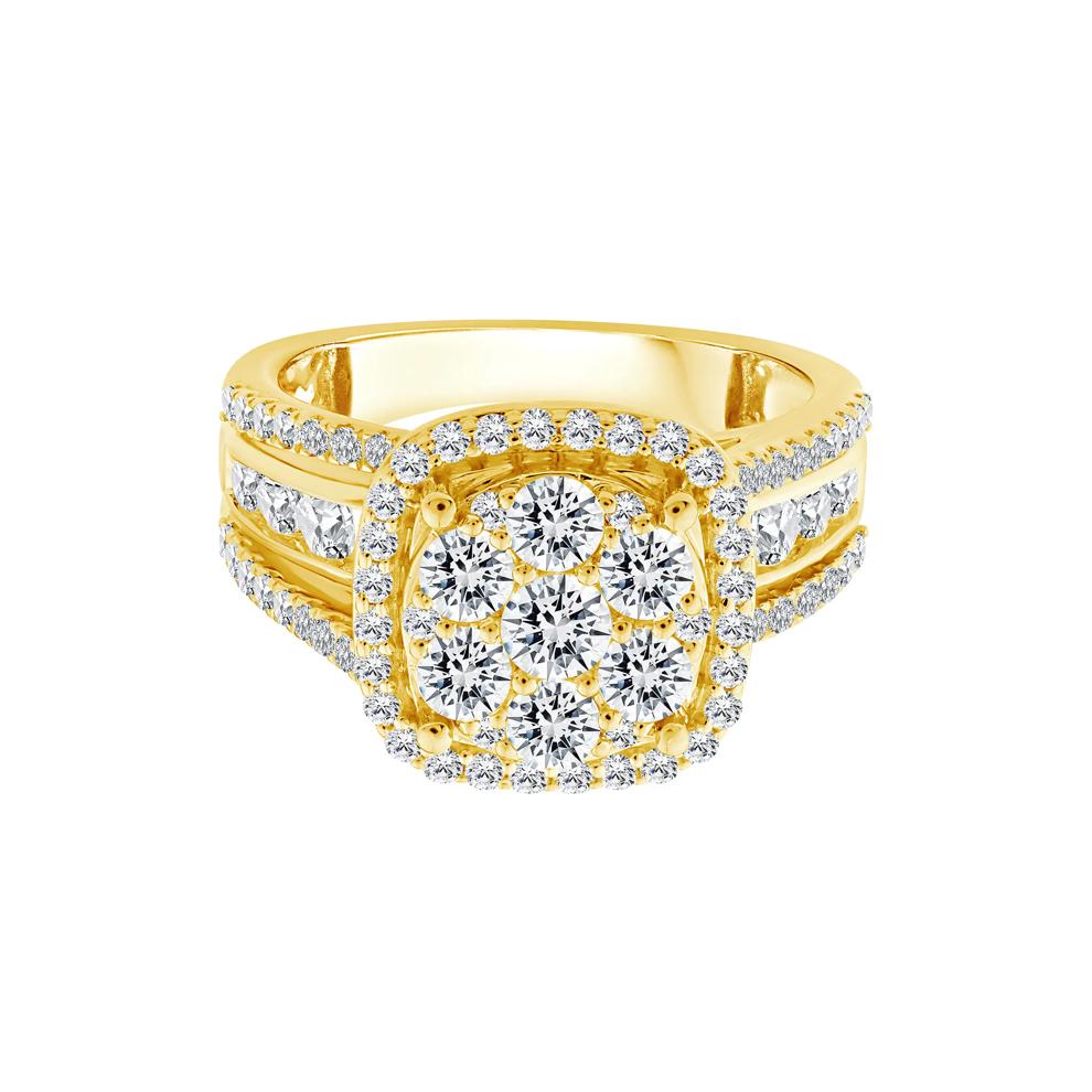 Diamond Composite Engagement Ring in 10K Yellow Gold (2 ct. tw.) – Image 1 of 3