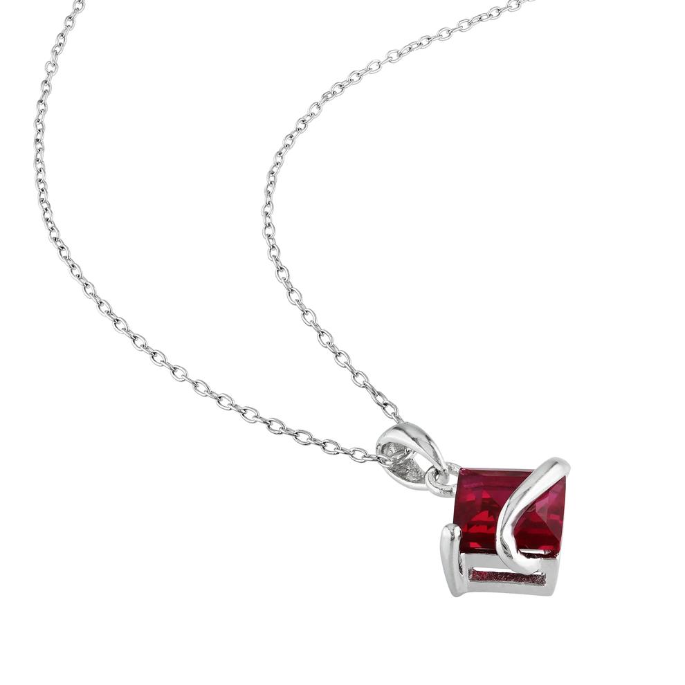 Lab Created Ruby Set in Sterling Silver  – Image 2 of 6