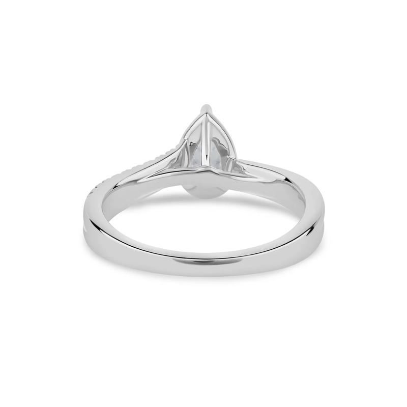 Pear-Shaped Diamond Engagement Ring in 14K White Gold &#40;5/8 ct. tw.&#41; – Image 4 of 4