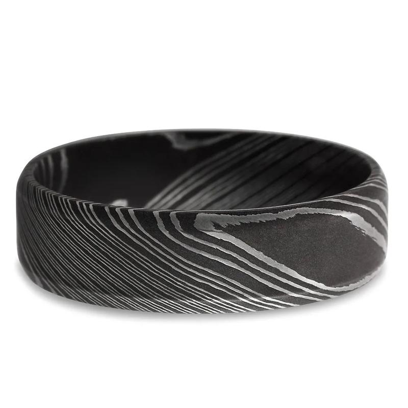 Men&#39;s Band in Damascus Steel, 7MM – Image 1 of 3
