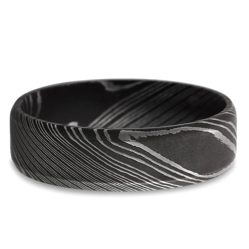 Men's Band in Damascus Steel, 7MM – Image 1 of 3