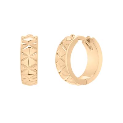 Quilted Hoop Earrings in Vermeil, 14.5MM