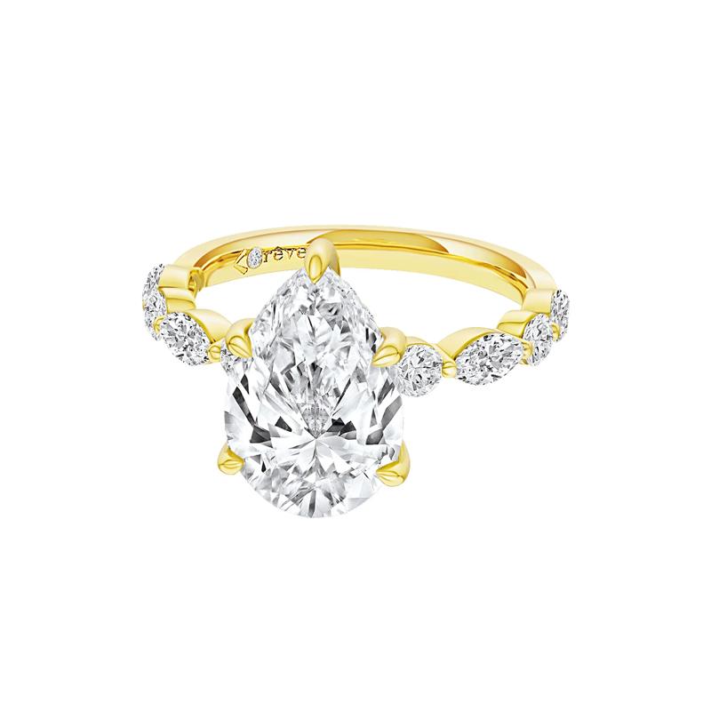 Alma Lab Grown Diamond Engagement Ring in 18K Yellow Gold &#40;3 3/4 ct. tw.&#41; – Image 5 of 5