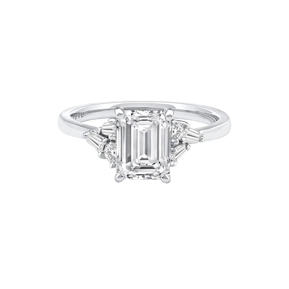 Lyla Lab Grown Diamond Emerald-Cut Engagement Ring in 14K White Gold (2 1/4 ct. tw.) – Image 1 of 5