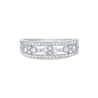 Diamond Multi-Row Band in 10K White Gold (1/2 ct. tw.)