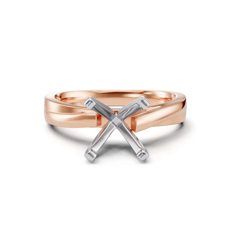 Twist Semi-Mount Engagement Ring in 14K Gold &#40;Setting Only&#41; – Image 2 of 6