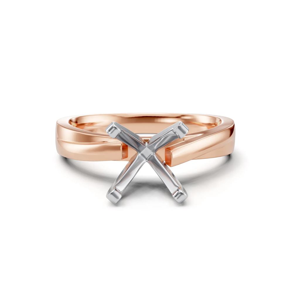 Twist Semi-Mount Engagement Ring in 14K Gold (Setting Only) – Image 2 of 6