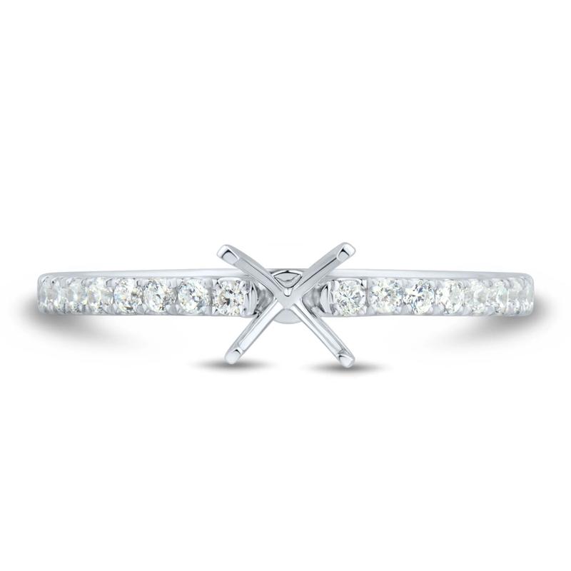 1/5 ct. tw. Diamond Semi-Mount Engagement Ring in 14k White Gold &#40;Setting Only&#41;  – Image 2 of 6