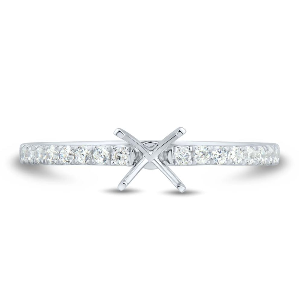 1/5 ct. tw. Diamond Semi-Mount Engagement Ring in 14k White Gold (Setting Only)  – Image 2 of 6
