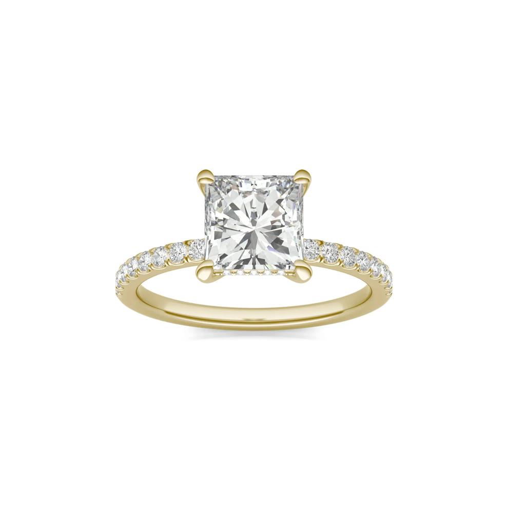 Princess-Cut Moissanite Ring in 14K Yellow Gold (1 3/4 ct. dew) – Image 1 of 6