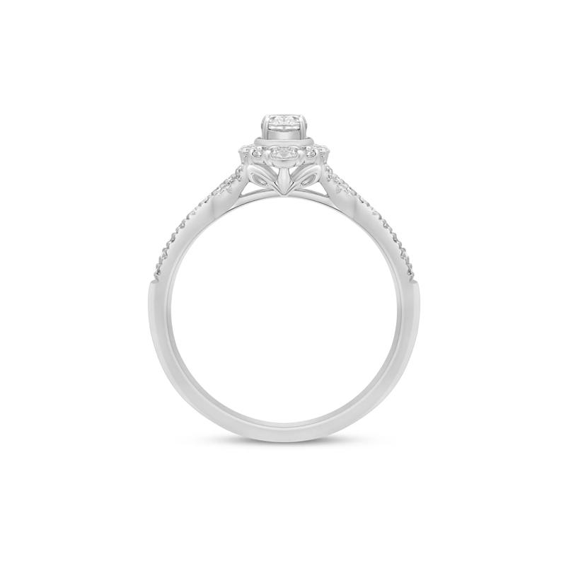 5/8 ct. tw. Oval-Shaped Diamond Engagement Ring in 14K White Gold – Image 3 of 3